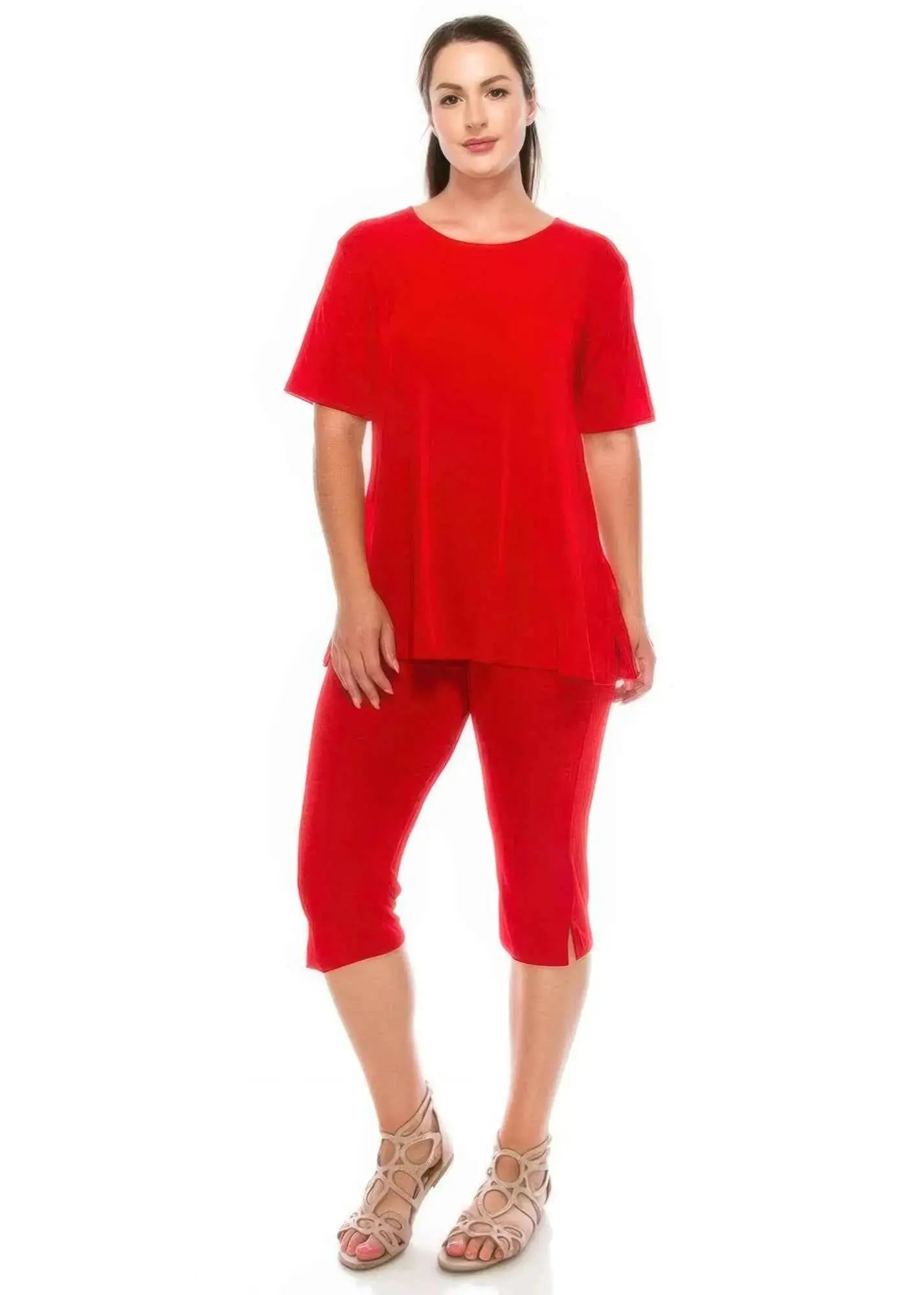 Plus Size Print Capri Pant Set - Mr Lou’s Place