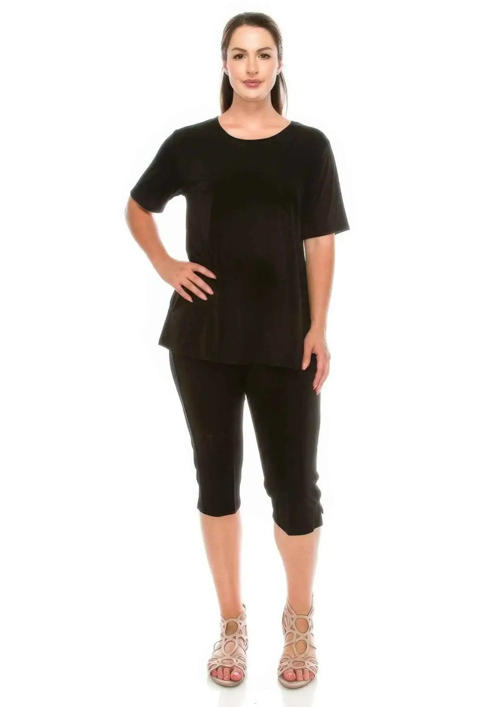 Plus Size Print Capri Pant Set - Mr Lou’s Place