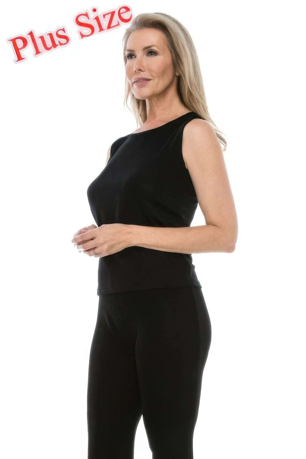 Plus Size Sleeveless Solid Tank Top - Mr Lou’s Place