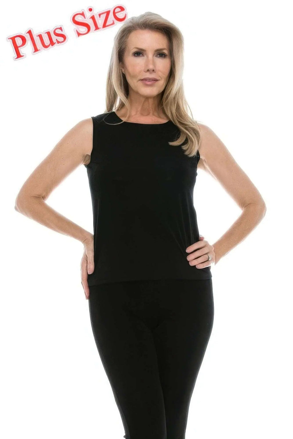 Plus Size Sleeveless Solid Tank Top - Mr Lou’s Place