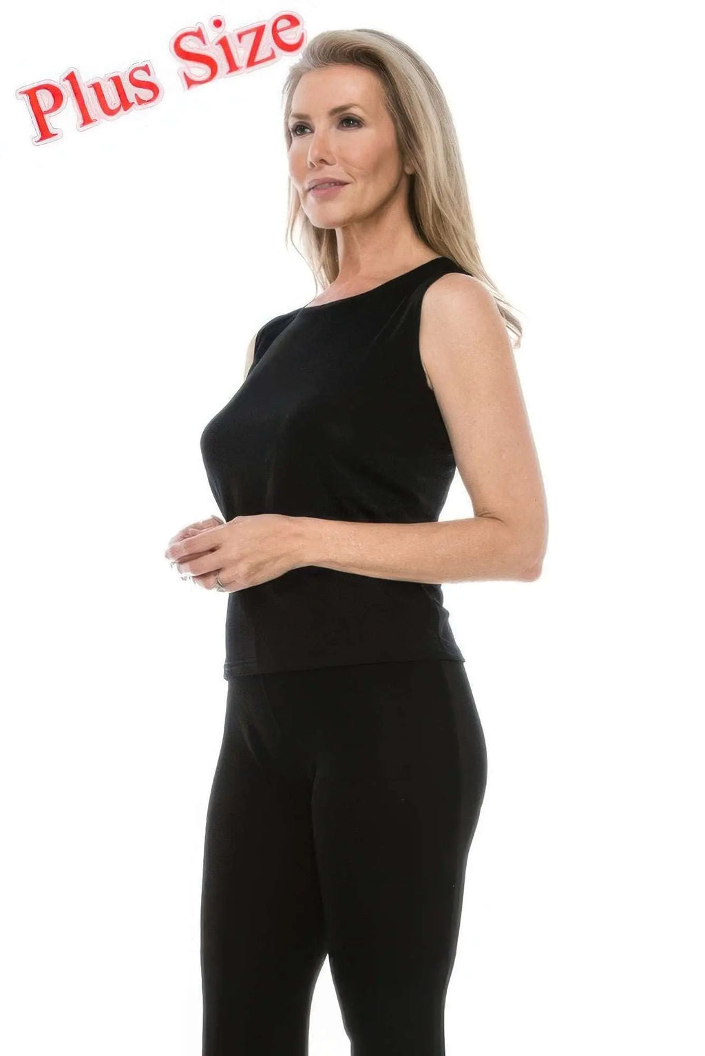 Plus Size Sleeveless Solid Tank Top - Mr Lou’s Place