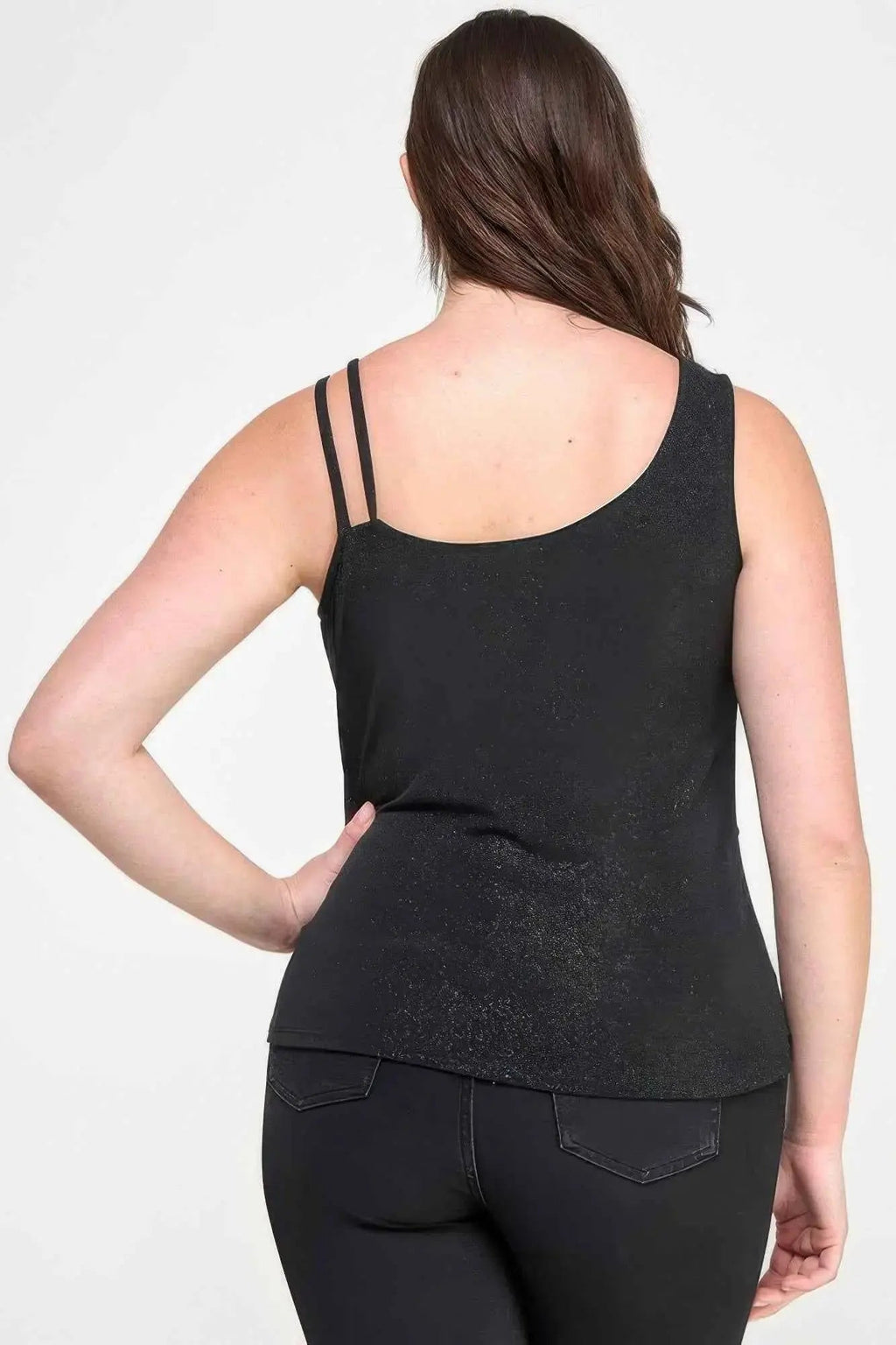 Plus Size Sleeveless Top With Subtle Shimmer - Mr Lou’s Place