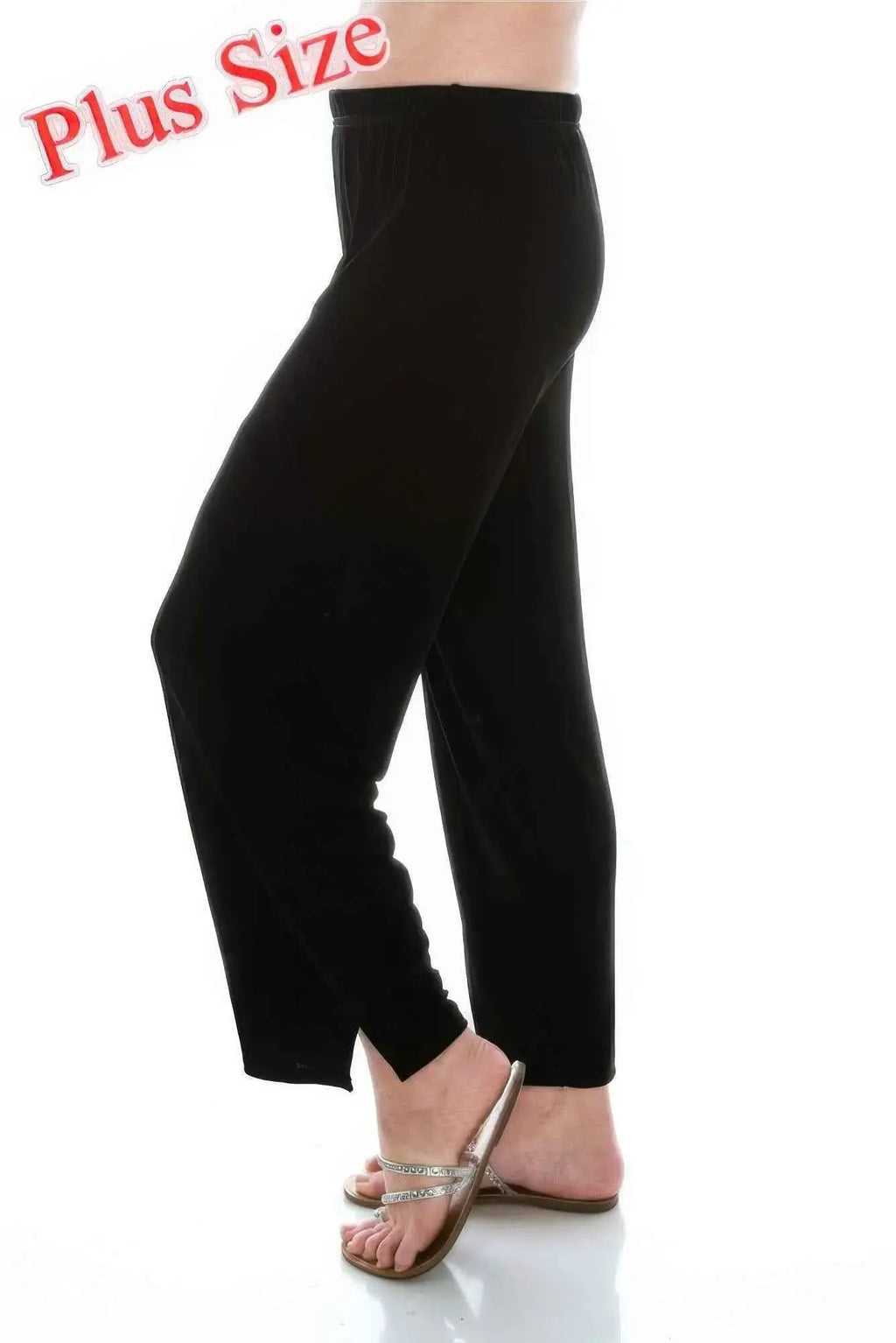 Plus Size Stretchy Solid Ankle Plus Pants - Mr Lou’s Place