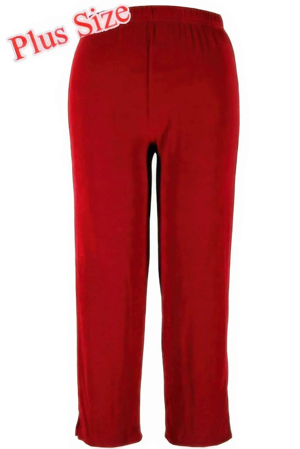 Plus Size Stretchy Solid Ankle Plus Pants - Mr Lou’s Place