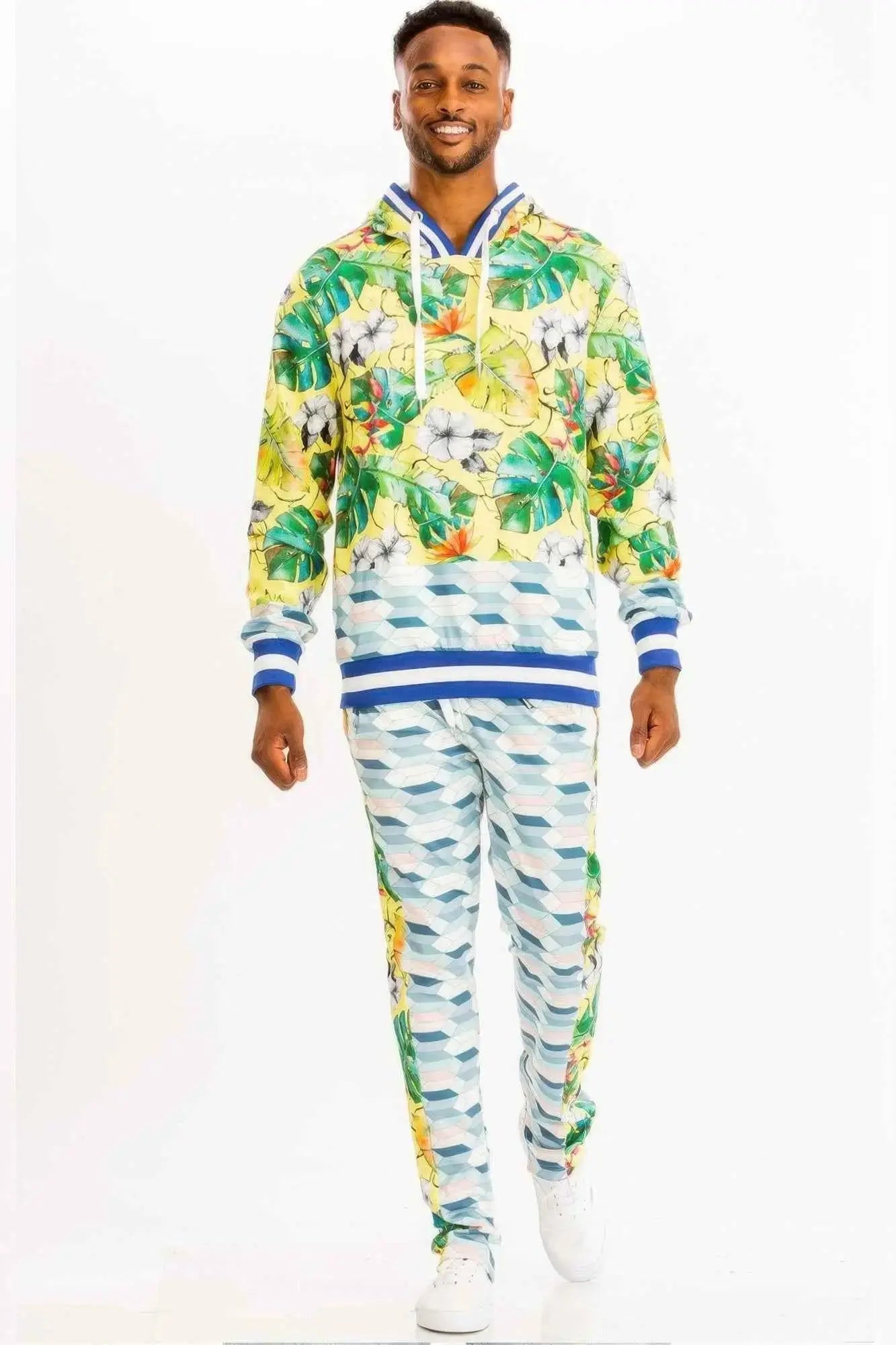 Print Hoodie And Sweat Set - Mr Lou’s Place