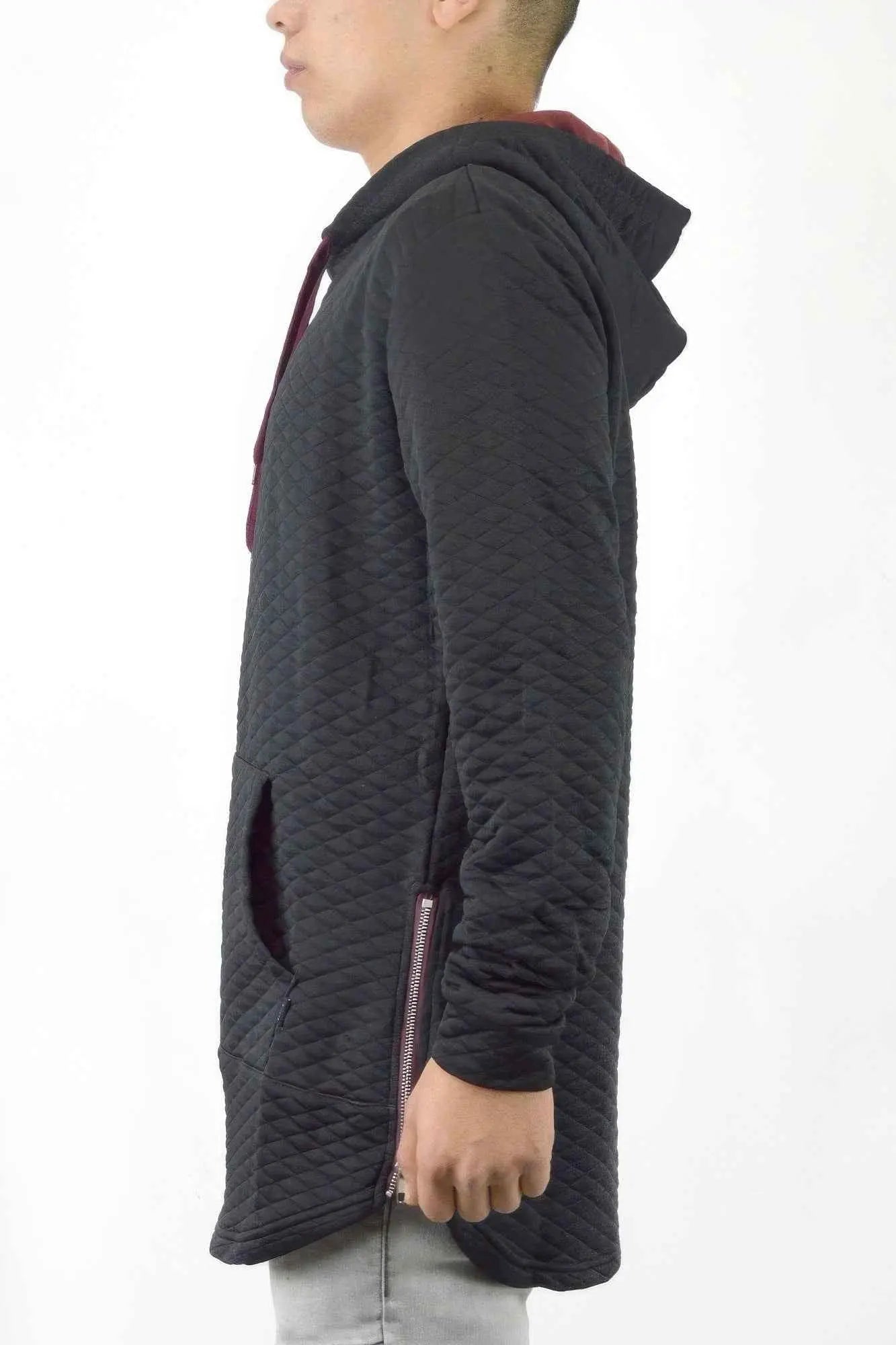 Quilted Pullover Hoodie Sweatshirts - Mr Lou’s Place