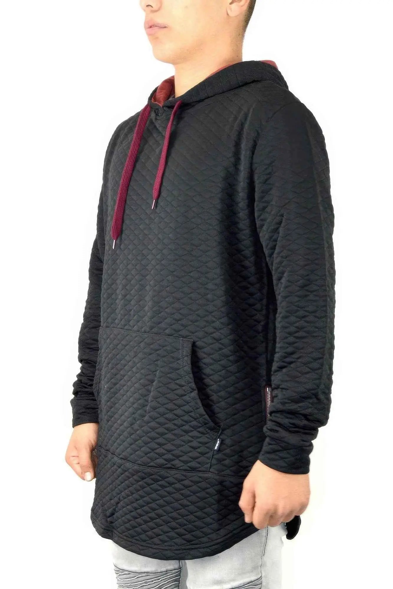 Quilted Pullover Hoodie Sweatshirts - Mr Lou’s Place