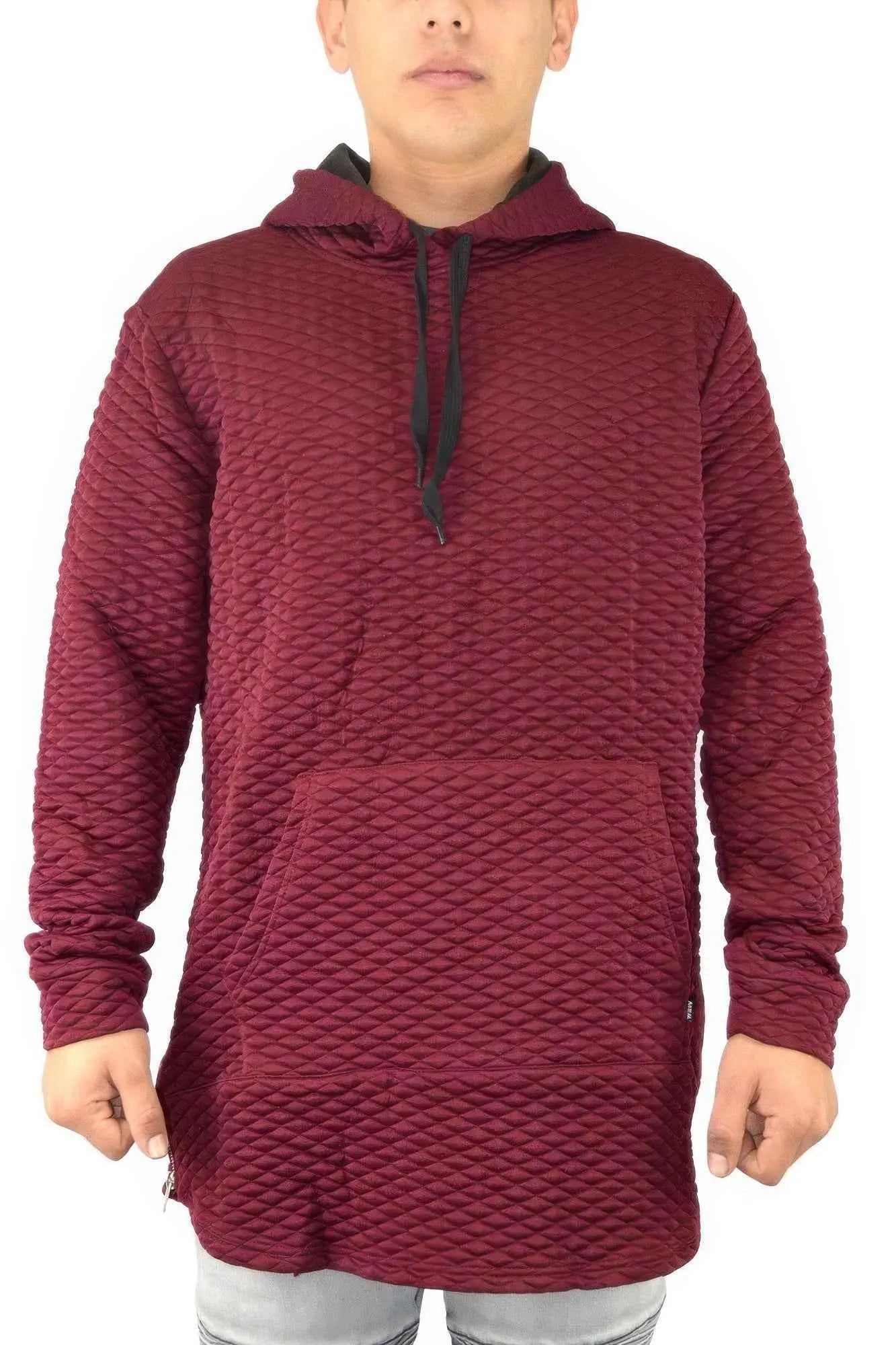 Quilted Pullover Hoodie Sweatshirts - Mr Lou’s Place