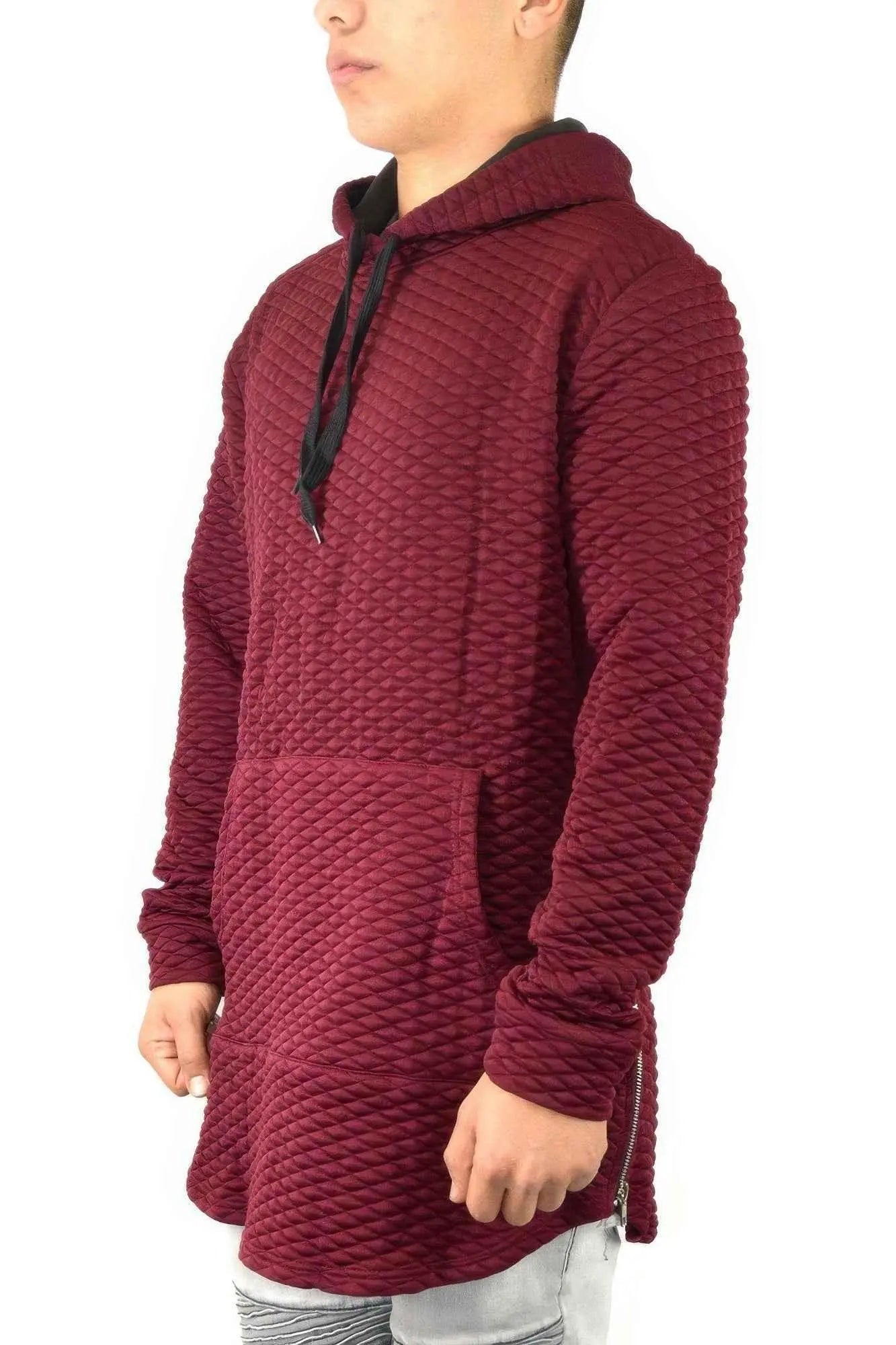 Quilted Pullover Hoodie Sweatshirts - Mr Lou’s Place