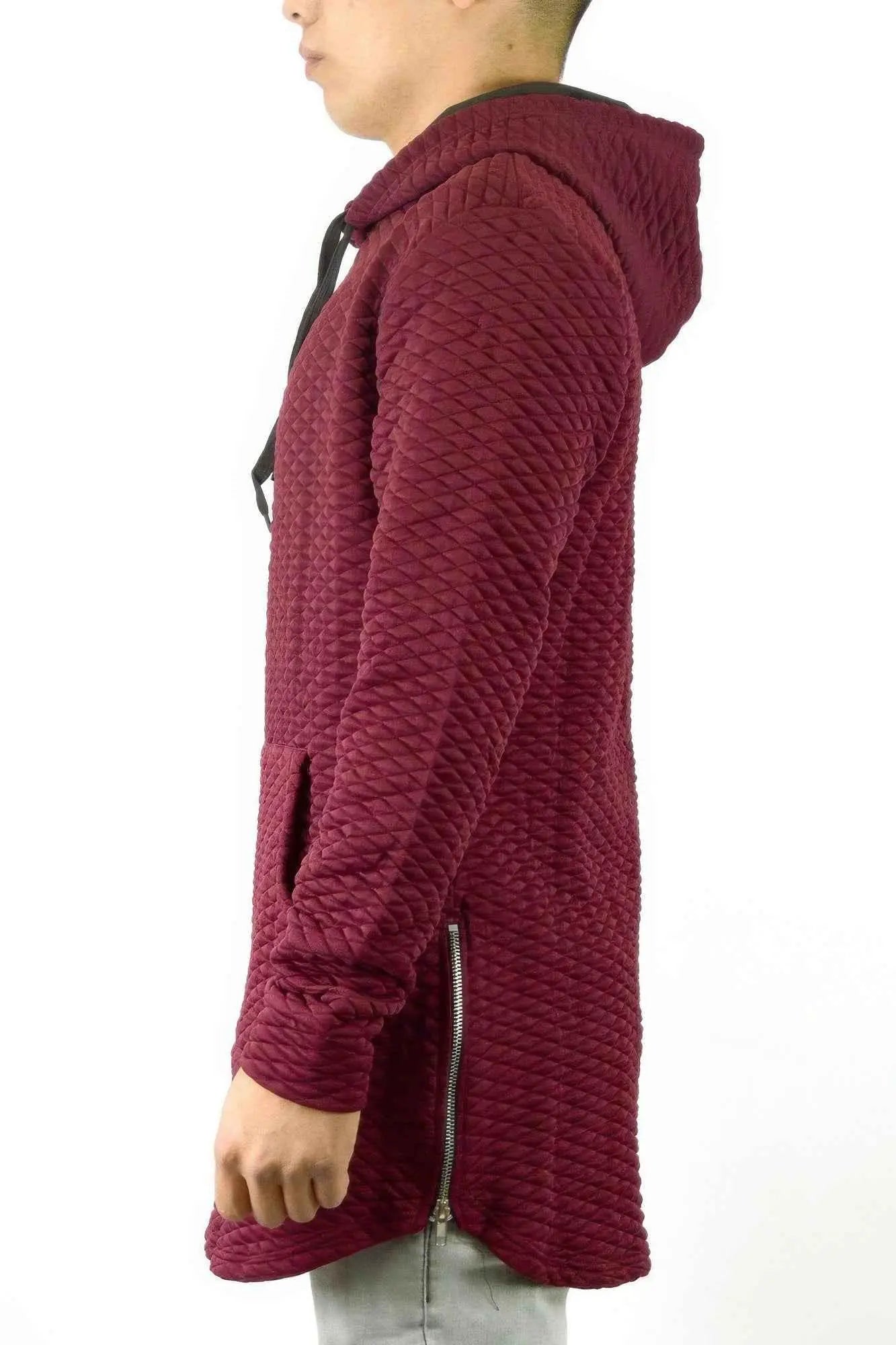 Quilted Pullover Hoodie Sweatshirts - Mr Lou’s Place