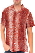 Red Snake Button Down Shirt - Mr Lou’s Place