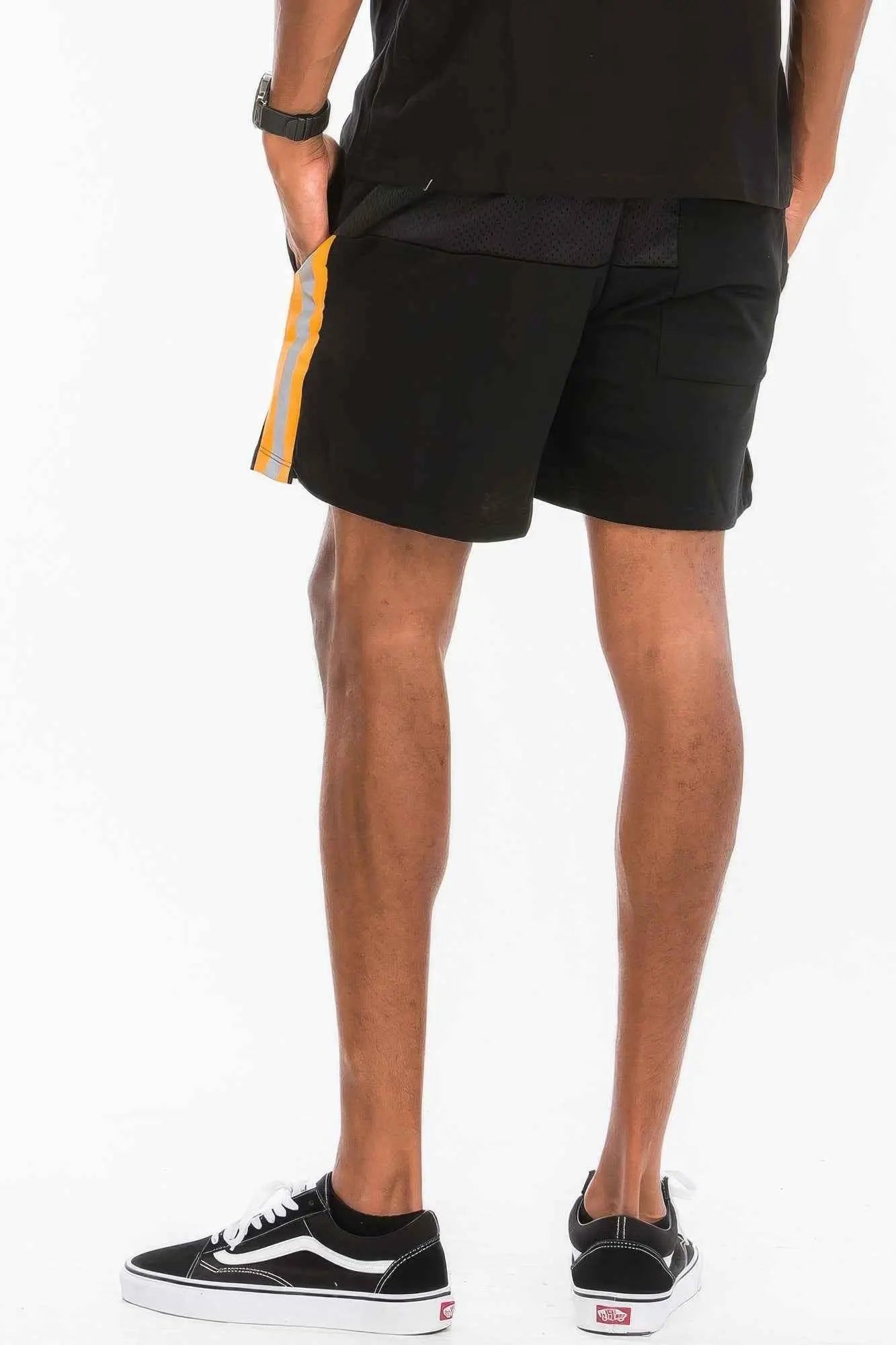 Reflective Half Mesh With Lining Shorts - Mr Lou’s Place