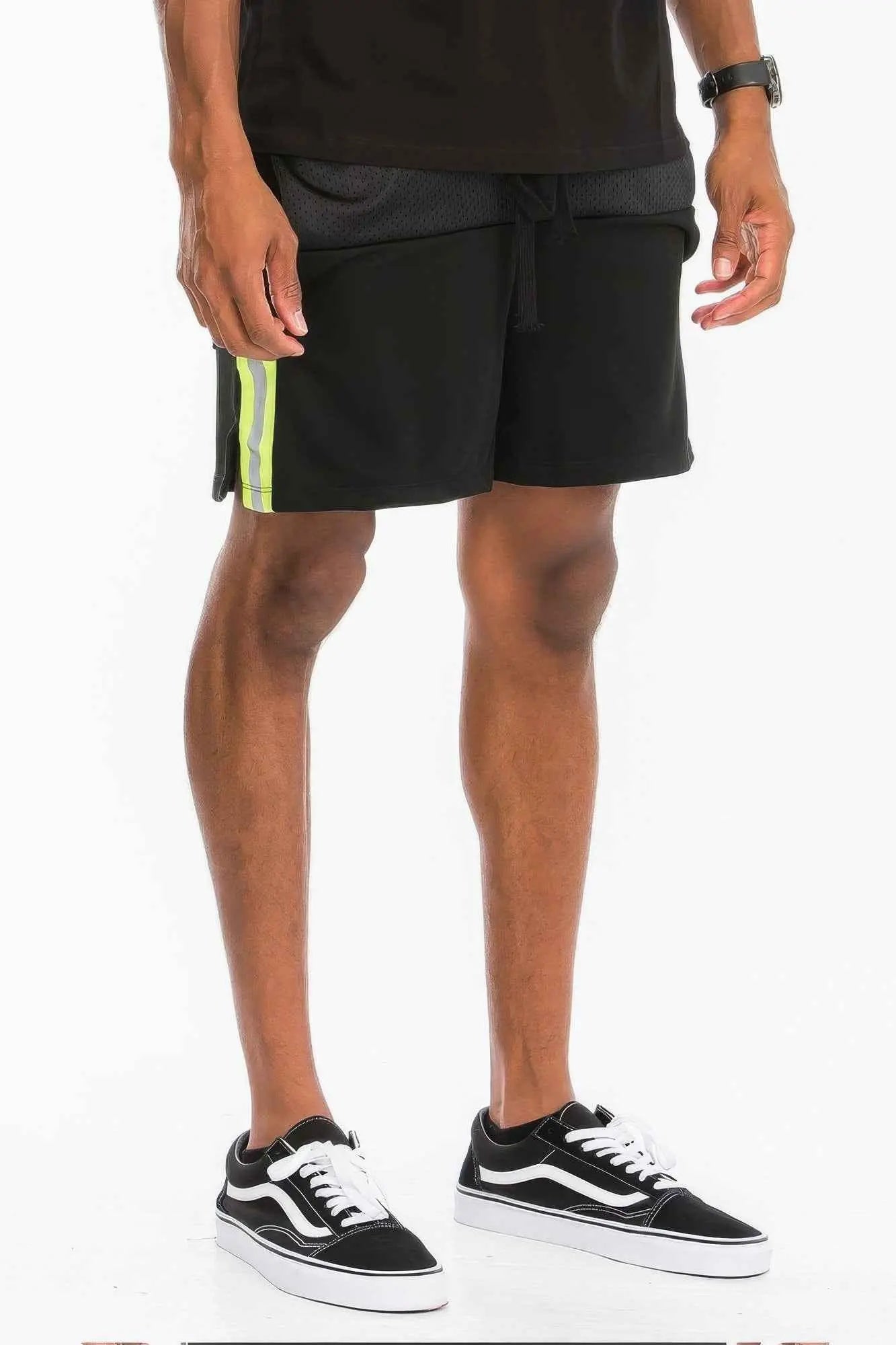 Reflective Half Mesh With Lining Shorts - Mr Lou’s Place