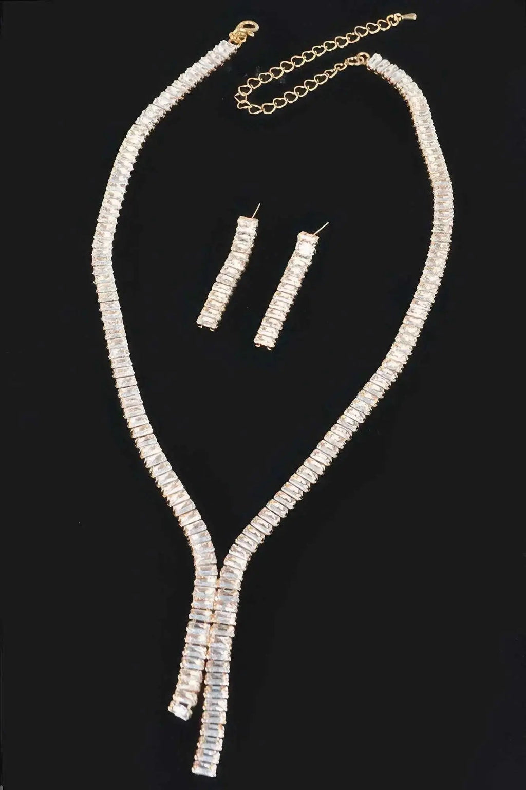 Rhinestone Earring And Necklace Set - Mr Lou’s Place