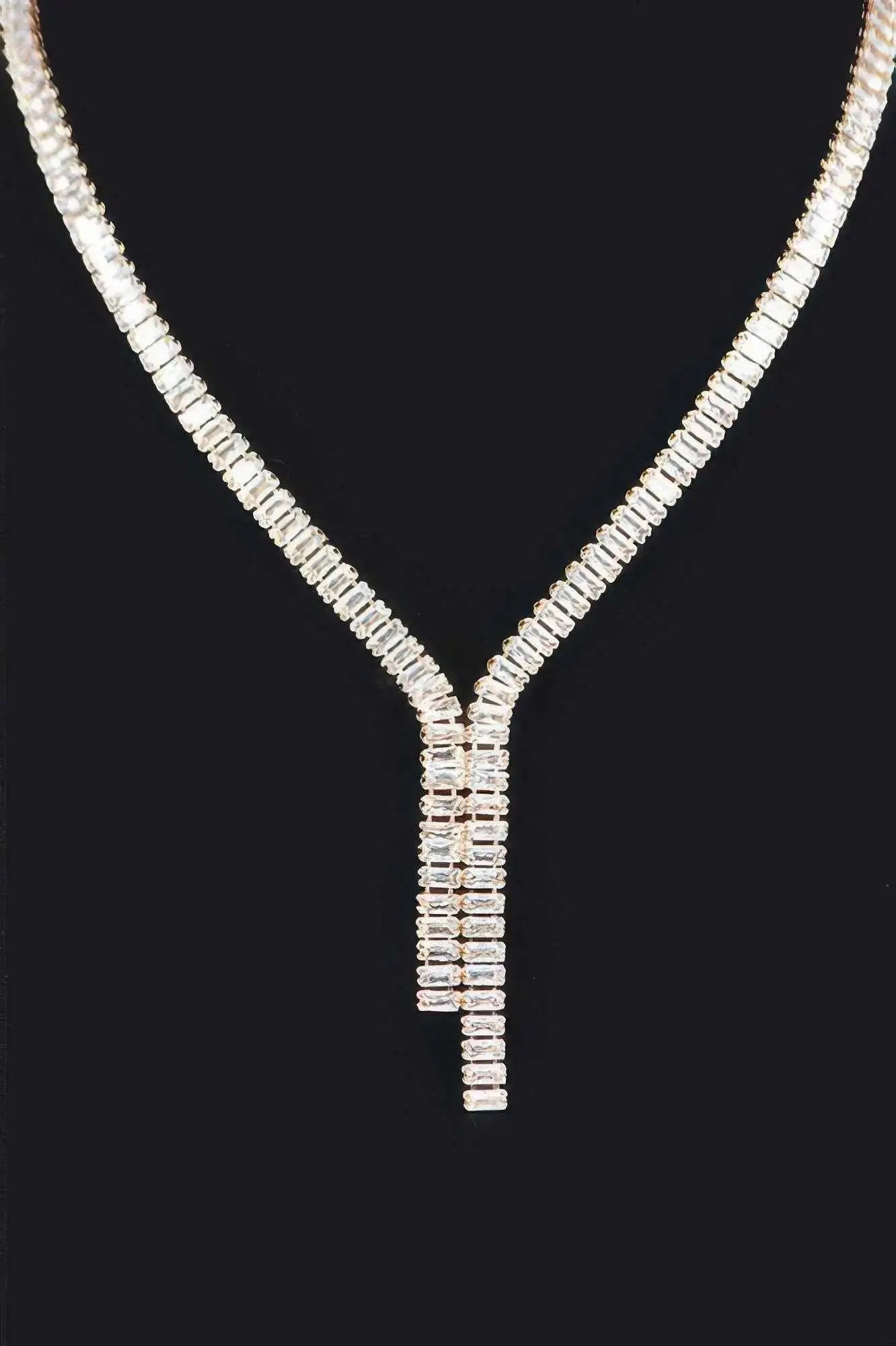 Rhinestone Earring And Necklace Set - Mr Lou’s Place