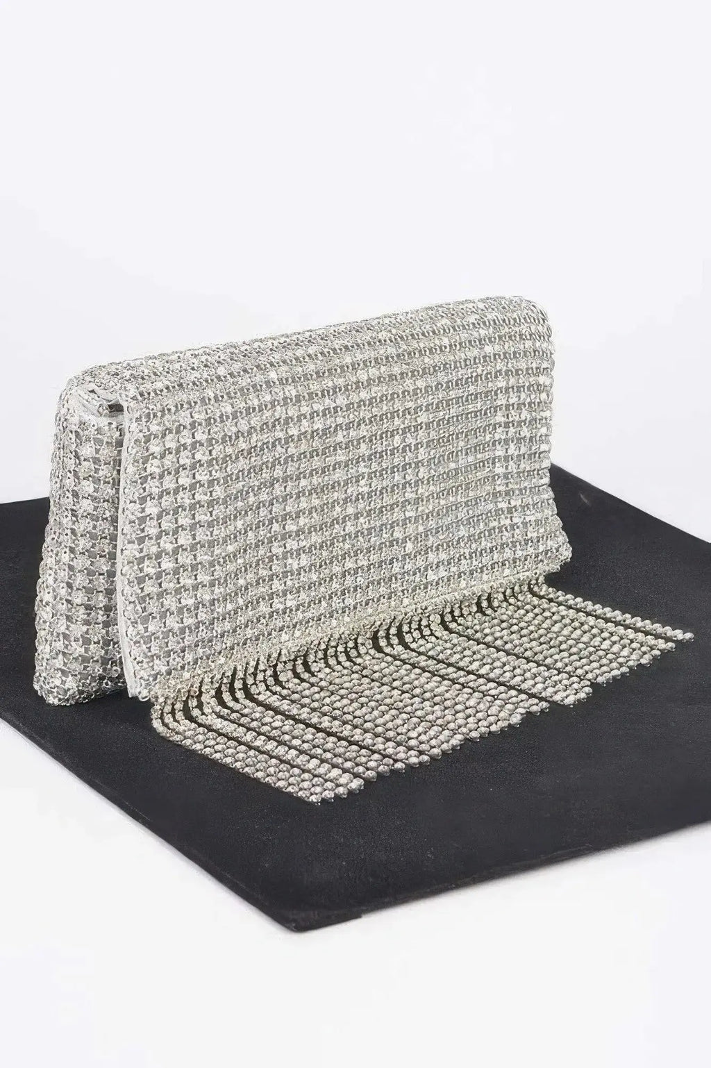Rhinestone Fringe Clutch - Mr Lou’s Place