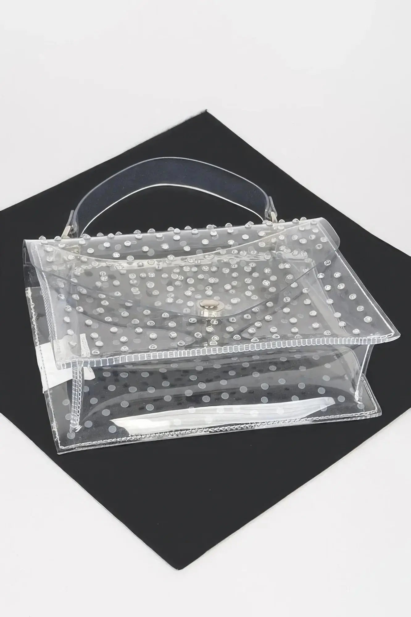 Rhinestone Hot Fix Clear Crossbody Bag - Mr Lou’s Place