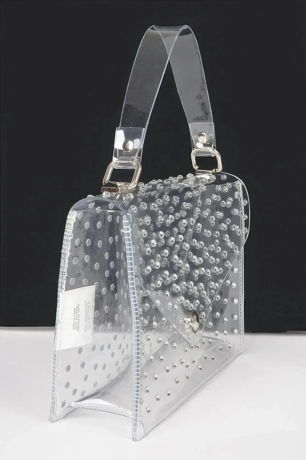 Rhinestone Hot Fix Clear Crossbody Bag - Mr Lou’s Place
