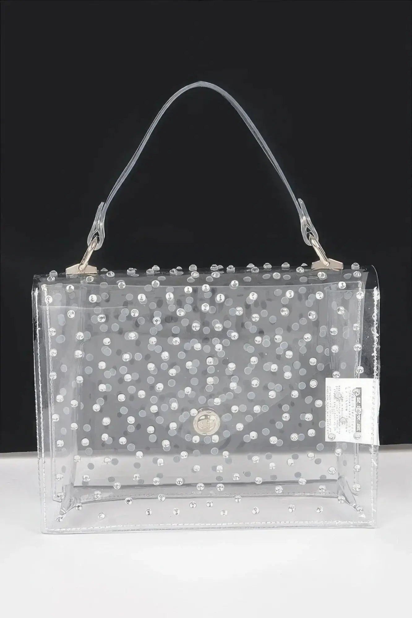 Rhinestone Hot Fix Clear Crossbody Bag - Mr Lou’s Place