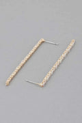 Rhinestone Pearl Drop Earrings - Mr Lou’s Place