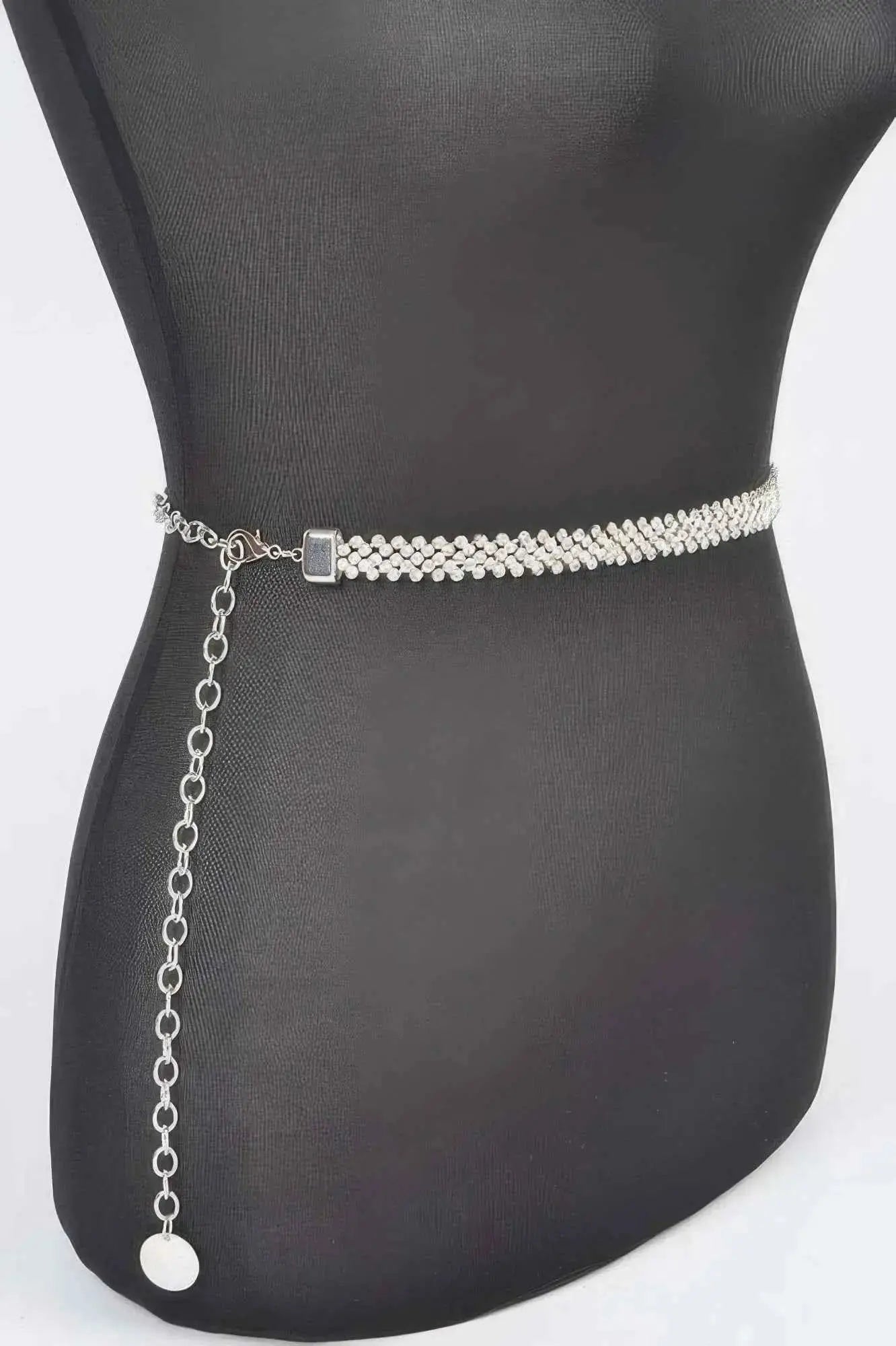 Rhinestone Plus Size Chain Belt - Mr Lou’s Place