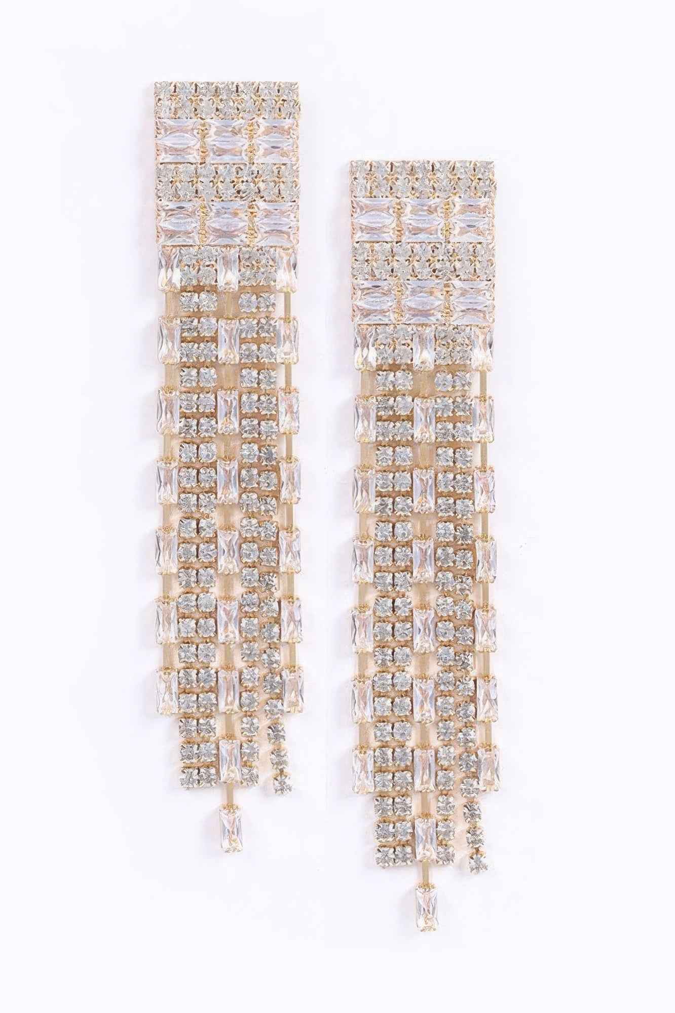 Rhinestone Tassle Earring - Mr Lou’s Place