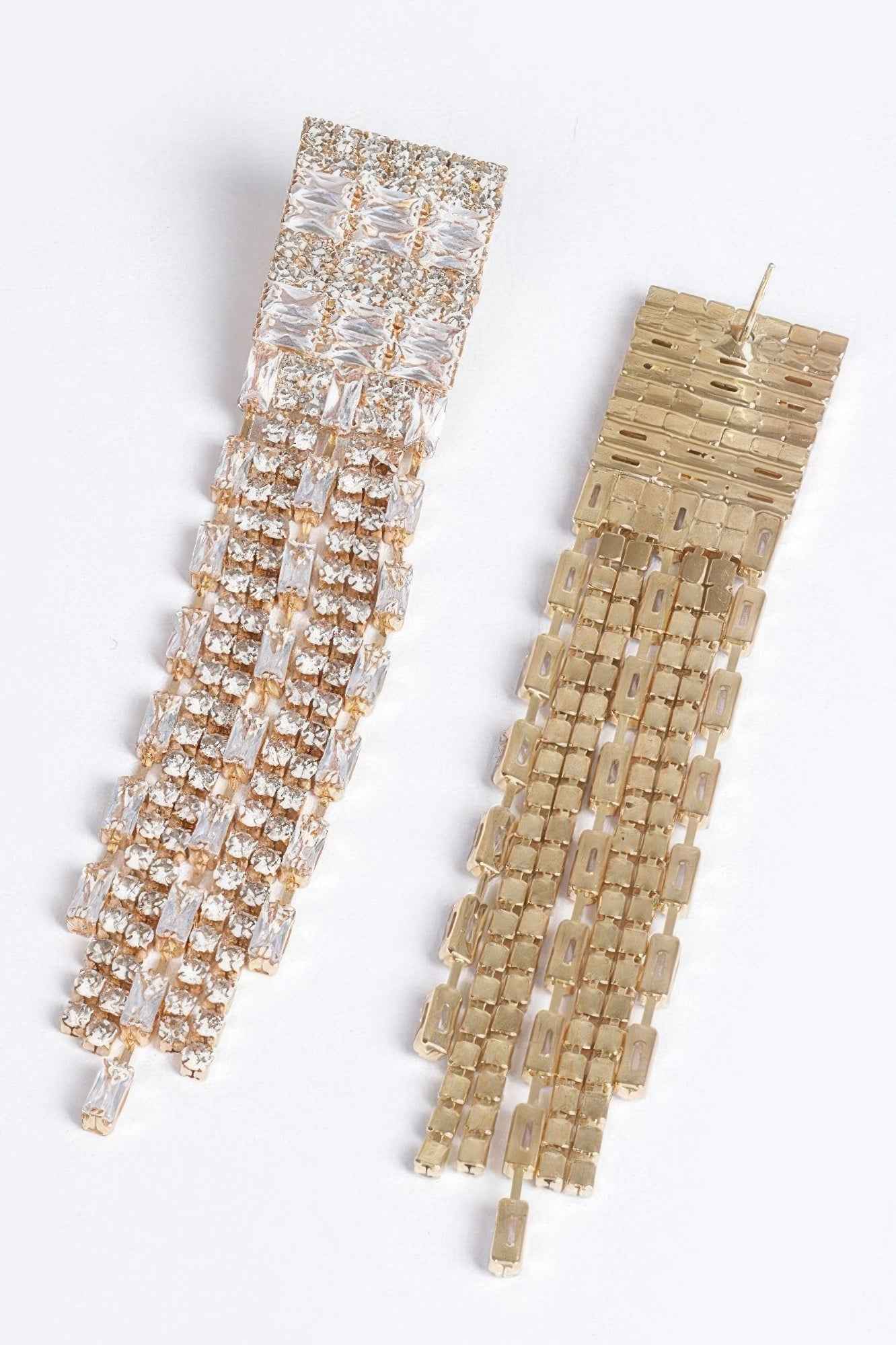 Rhinestone Tassle Earring - Mr Lou’s Place