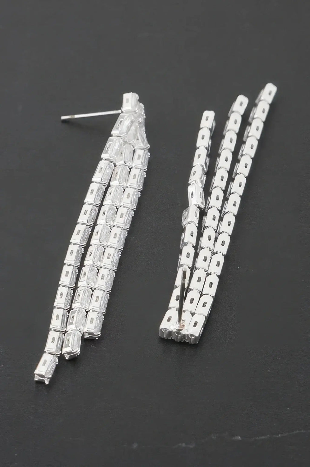 Rhinestone Tassle Earrings - Mr Lou’s Place