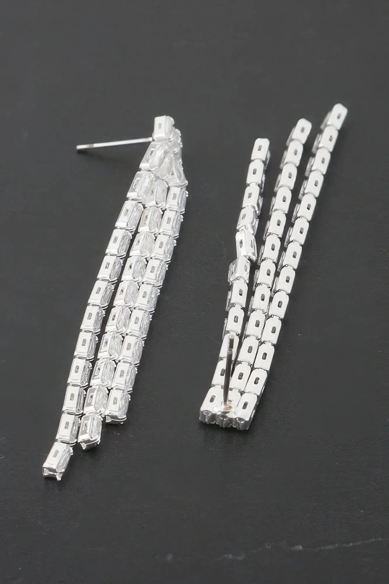 Rhinestone Tassle Earrings - Mr Lou’s Place