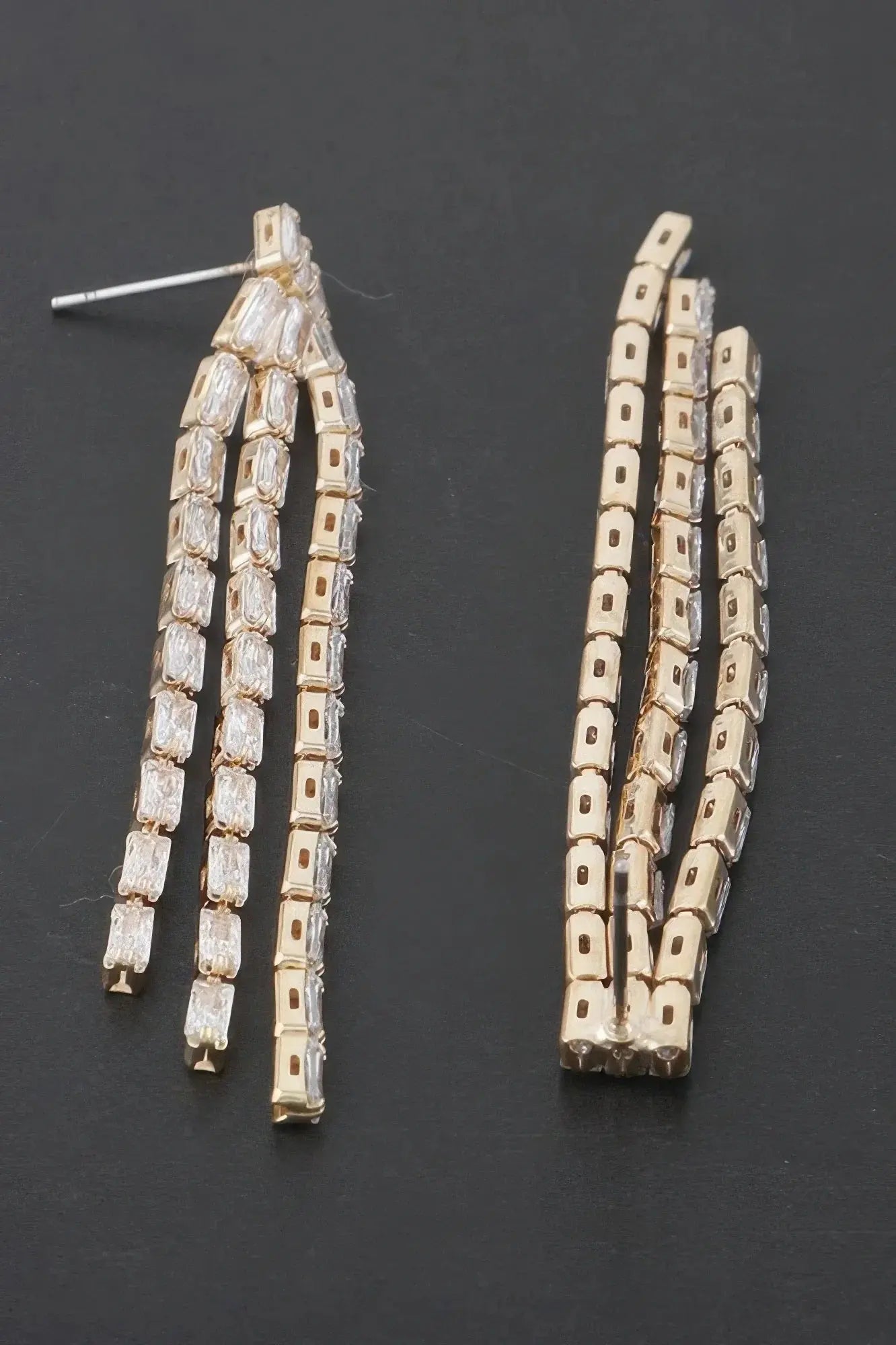 Rhinestone Tassle Earrings - Mr Lou’s Place
