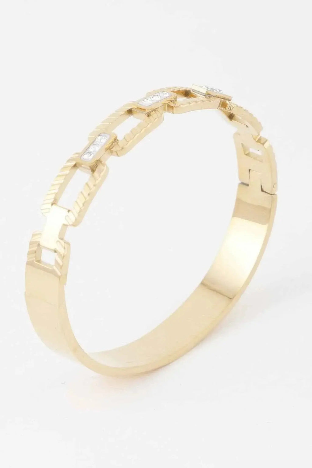 Ribbed Chain Clasp Bracelet - Mr Lou’s Place