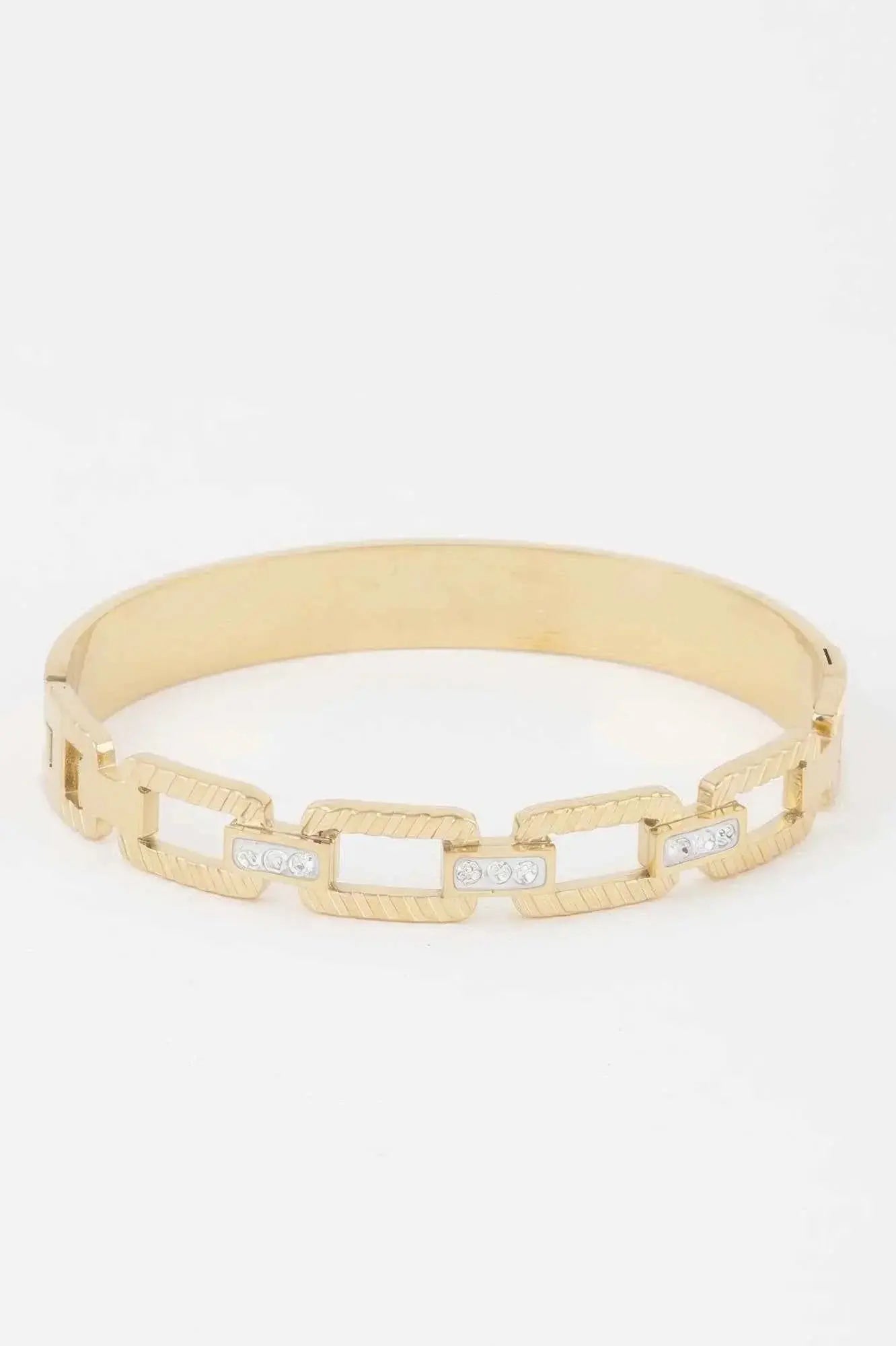 Ribbed Chain Clasp Bracelet - Mr Lou’s Place