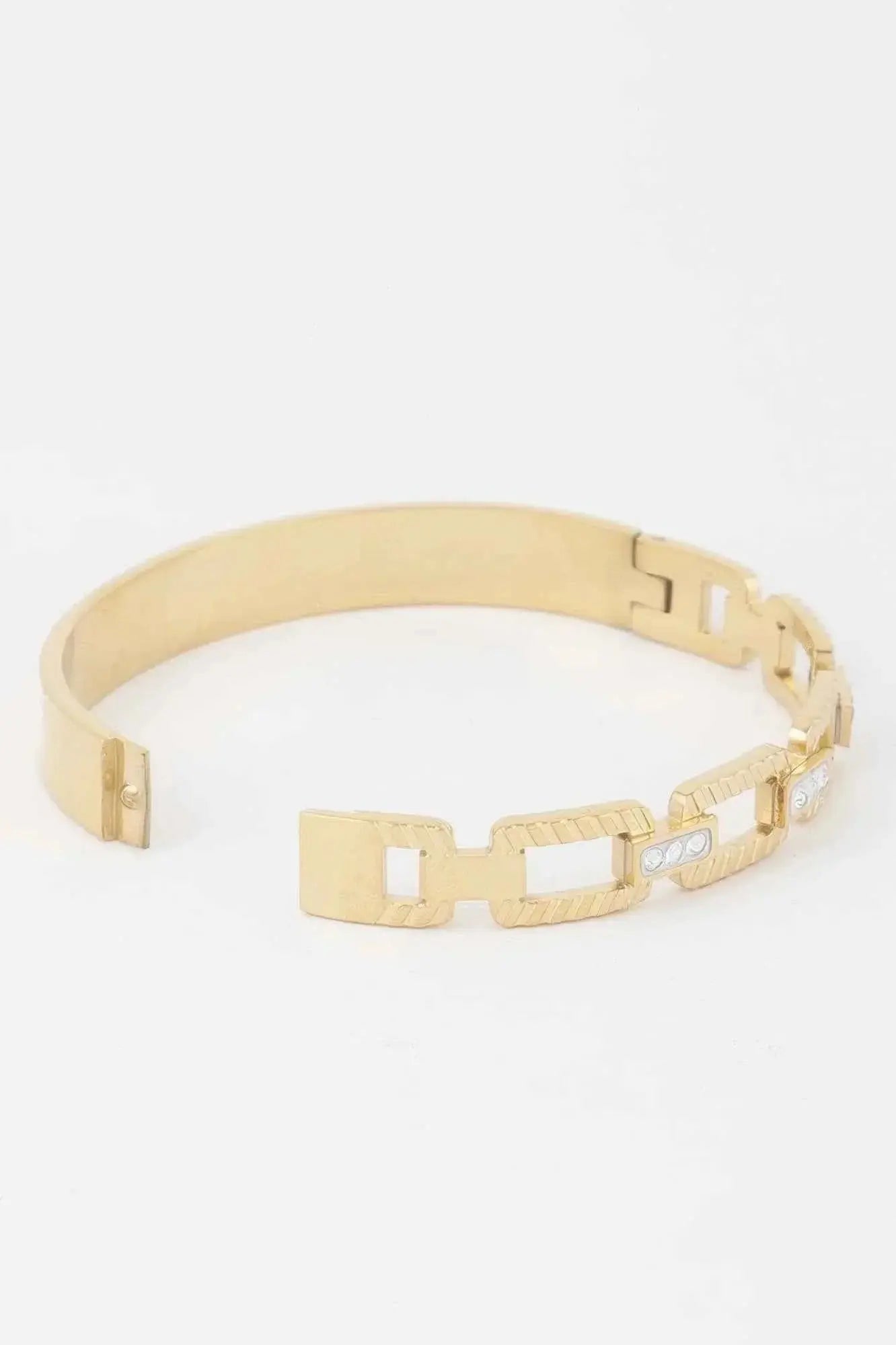 Ribbed Chain Clasp Bracelet - Mr Lou’s Place