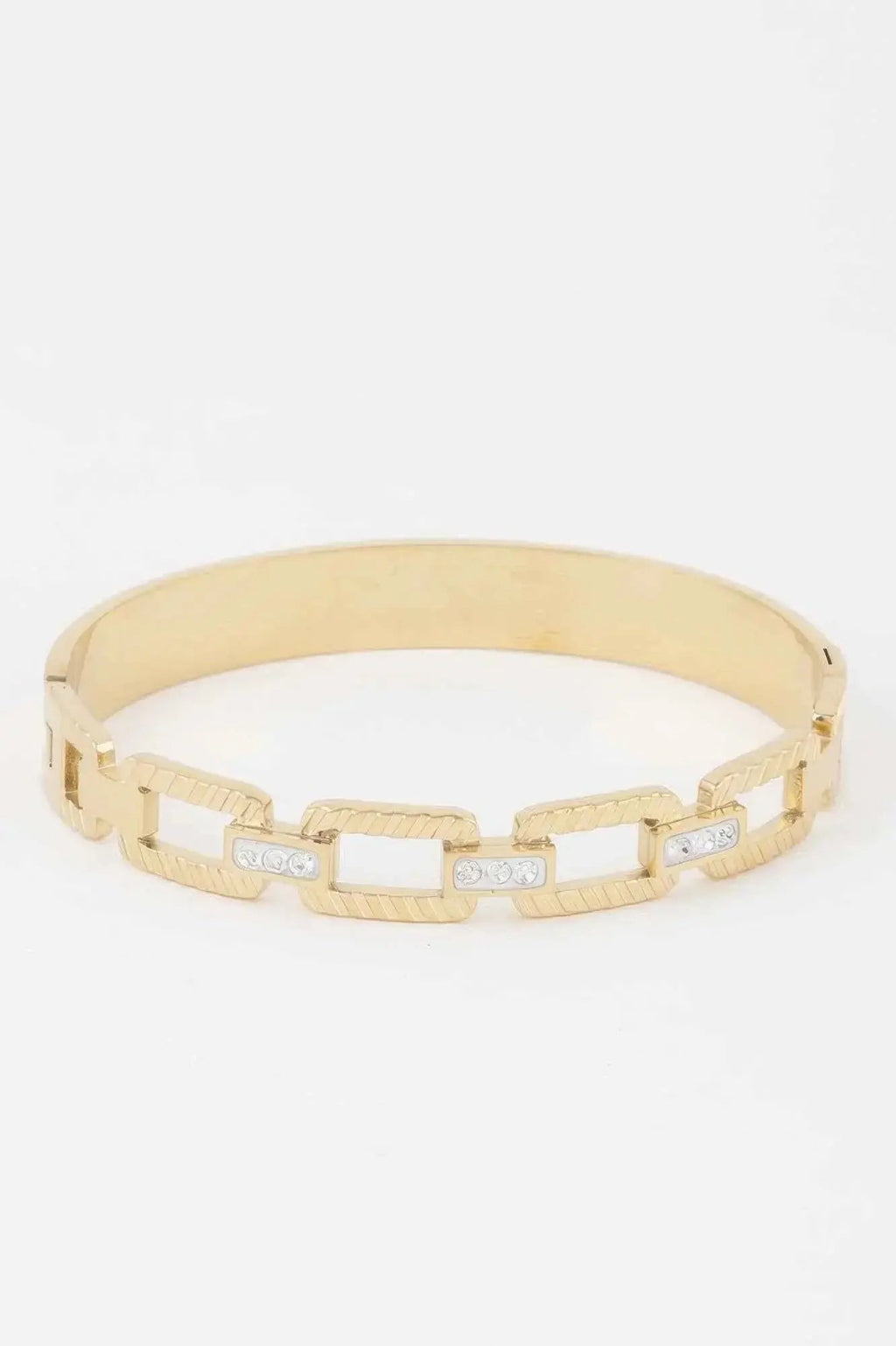 Ribbed Chain Clasp Bracelet - Mr Lou’s Place