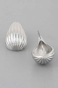 Ribbed Curve Teardrop Earrings - Mr Lou’s Place