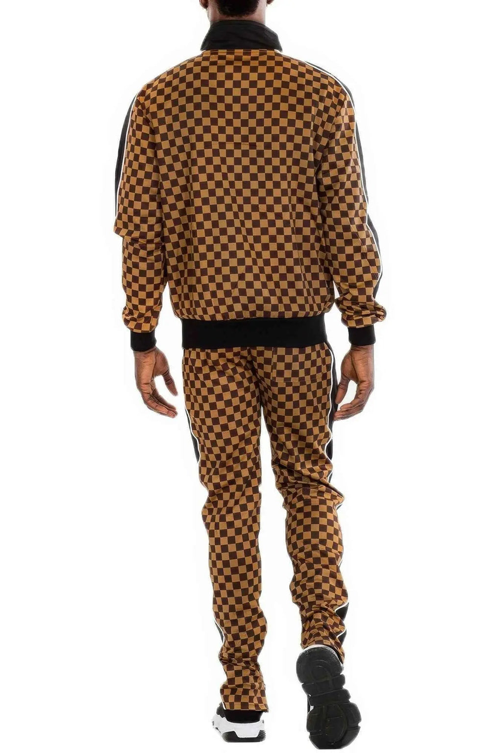 Rich Checkered Track Pants - Mr Lou’s Place