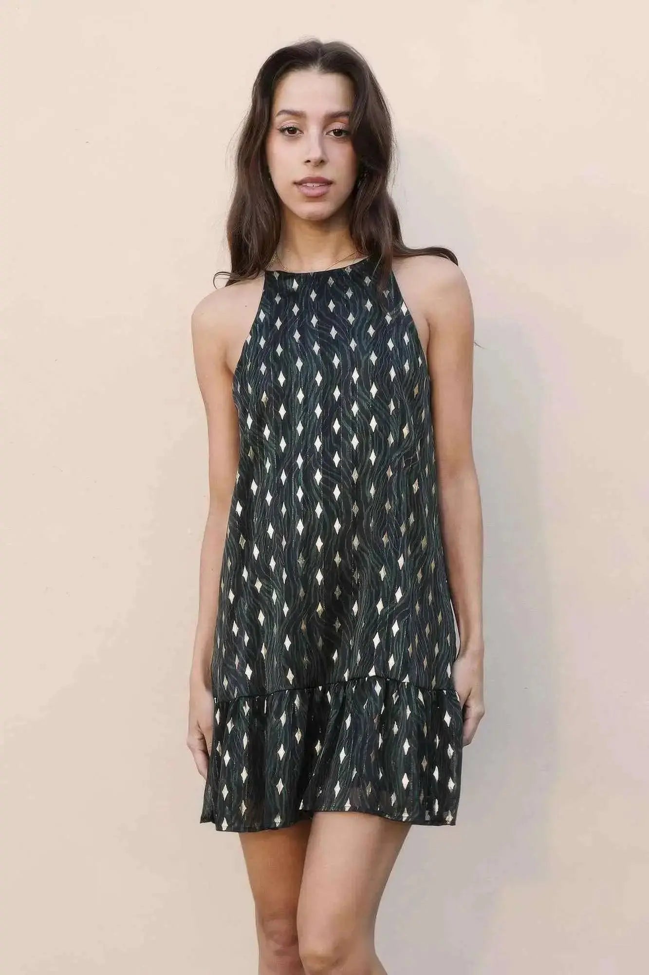 Sacred Tree Ruffle Bottom Dress - Mr Lou’s Place