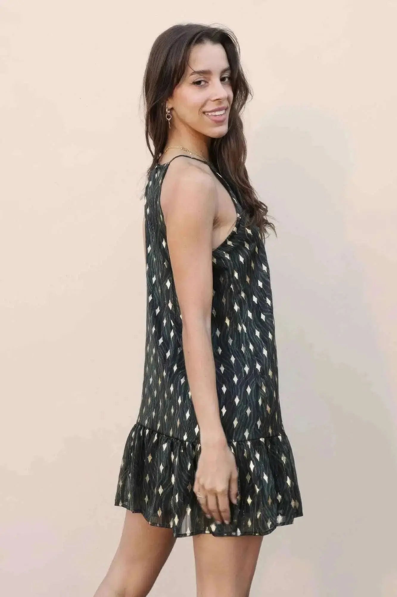 Sacred Tree Ruffle Bottom Dress - Mr Lou’s Place