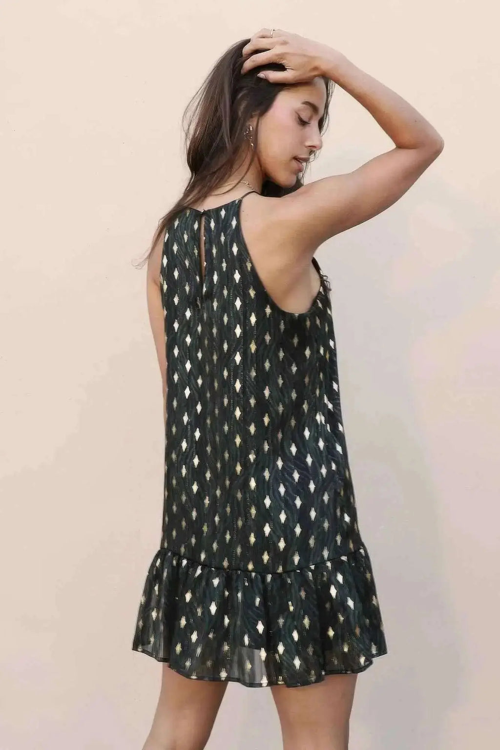 Sacred Tree Ruffle Bottom Dress - Mr Lou’s Place