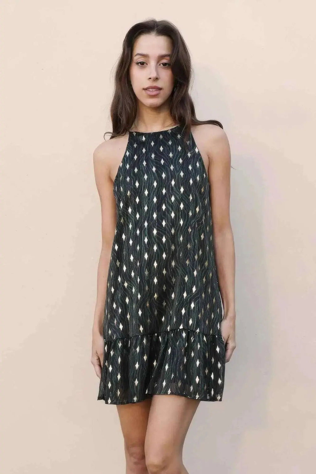 Sacred Tree Ruffle Bottom Dress - Mr Lou’s Place