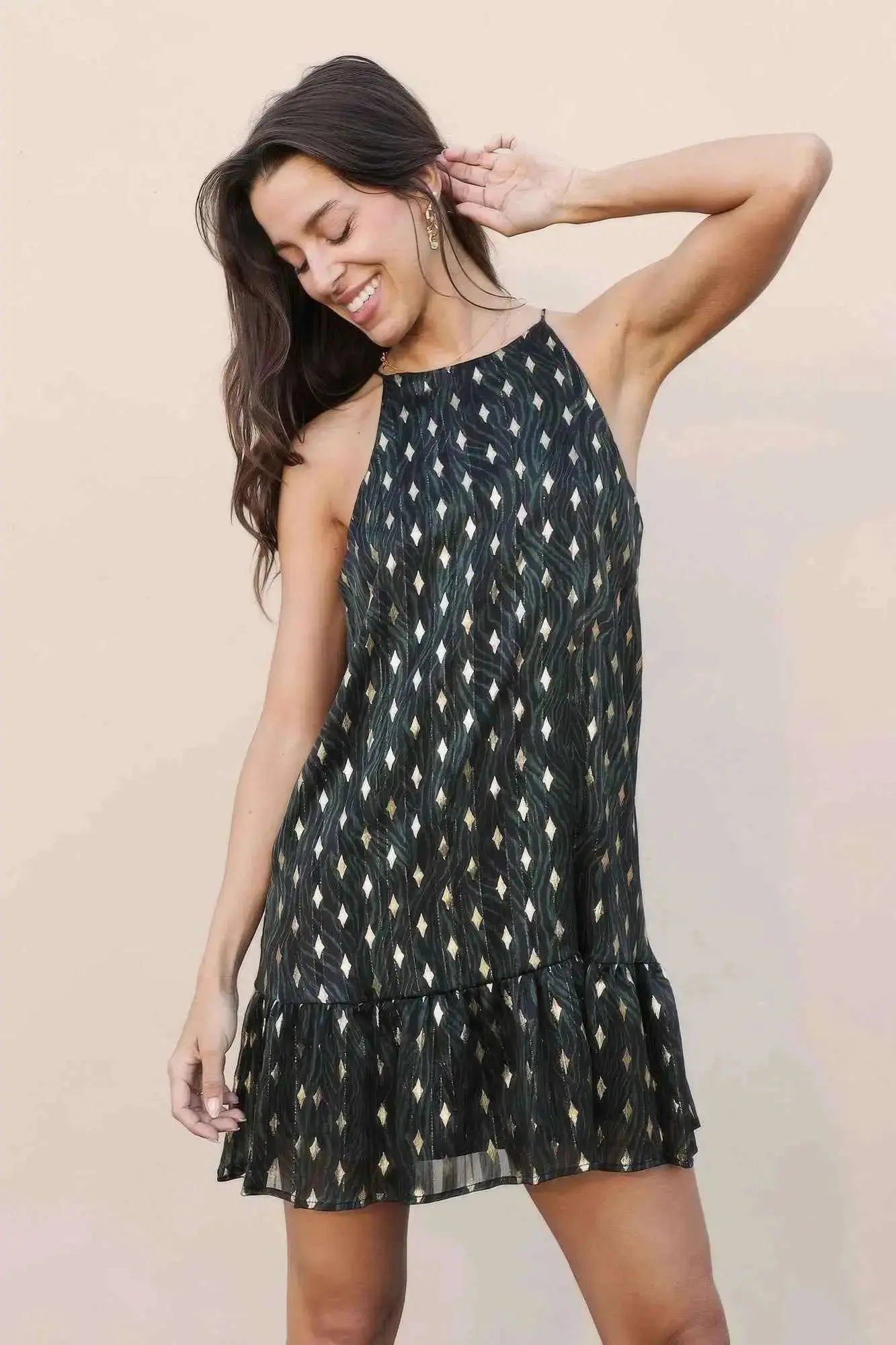 Sacred Tree Ruffle Bottom Dress - Mr Lou’s Place