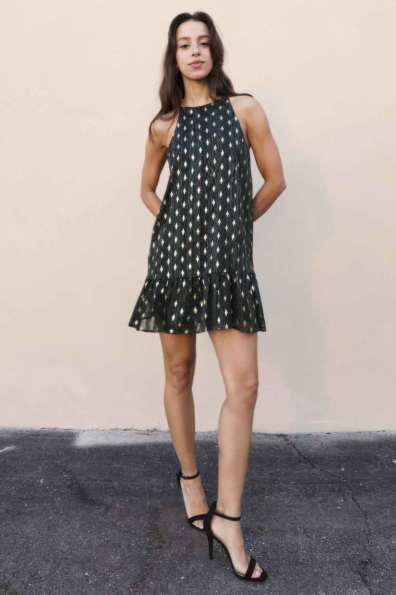 Sacred Tree Ruffle Bottom Dress - Mr Lou’s Place