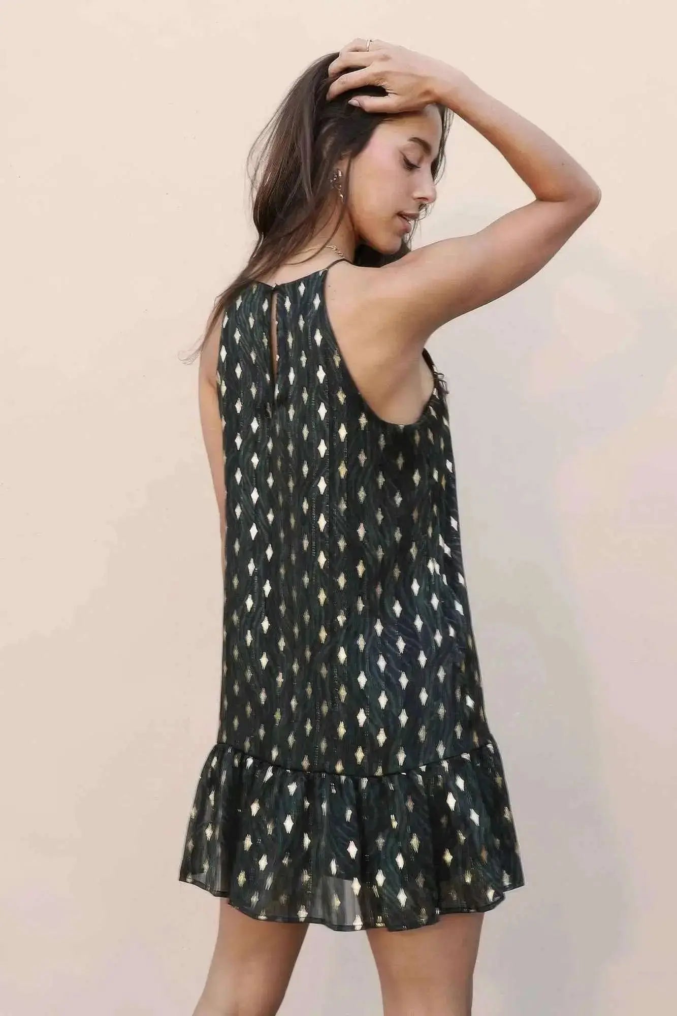 Sacred Tree Ruffle Bottom Dress - Mr Lou’s Place