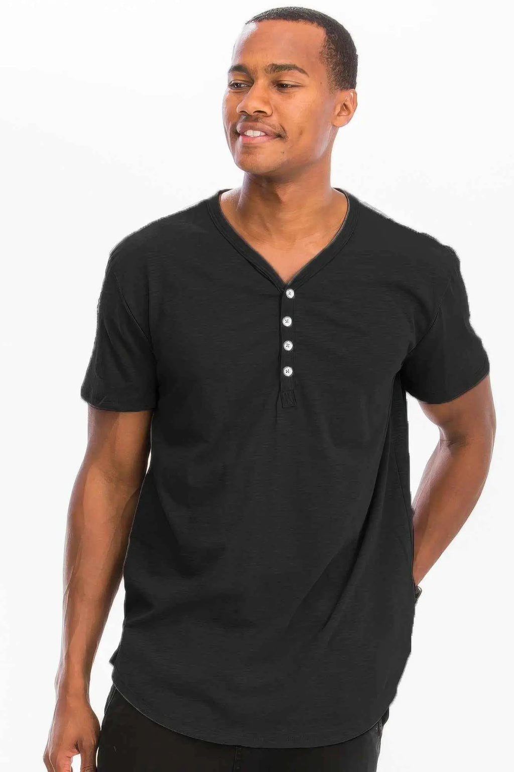 Short Sleeve 4 Button Henley Shirt - Mr Lou’s Place