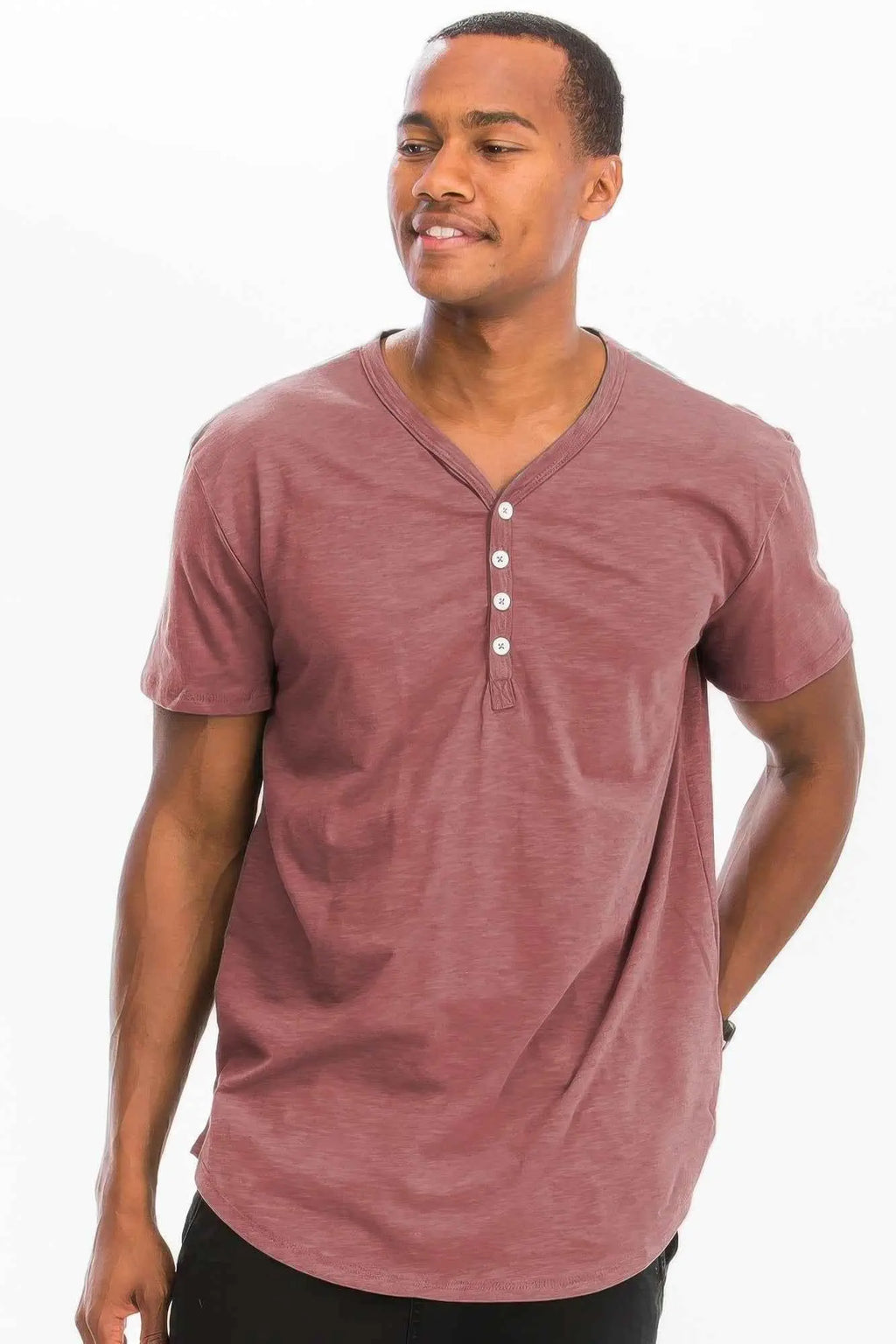 Short Sleeve 4 Button Henley Shirt - Mr Lou’s Place