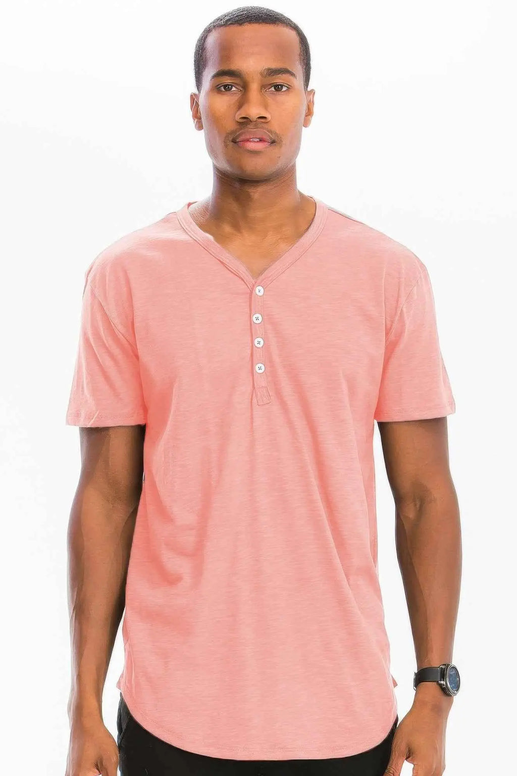 Short Sleeve 4 Button Henley Shirt - Mr Lou’s Place