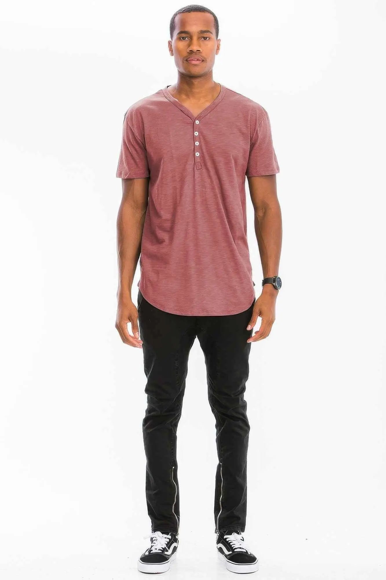 Short Sleeve 4 Button Henley Shirt - Mr Lou’s Place
