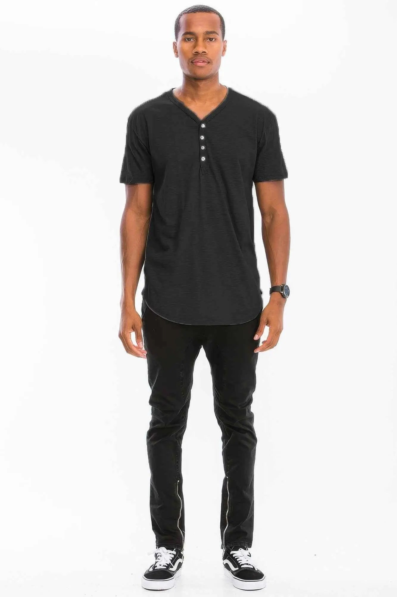 Short Sleeve 4 Button Henley Shirt - Mr Lou’s Place