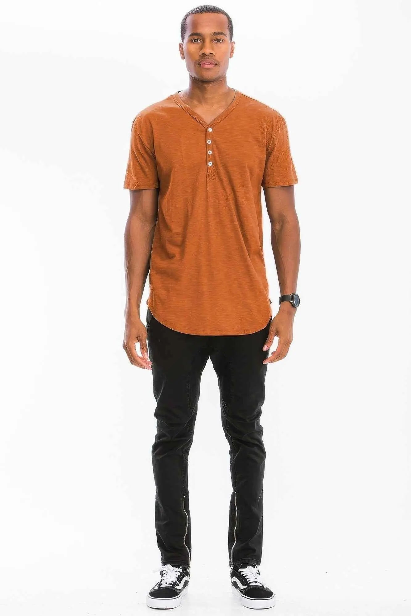 Short Sleeve 4 Button Henley Shirt - Mr Lou’s Place