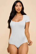 Short Sleeve V-neck Basic Bodysuit - Mr Lou’s Place